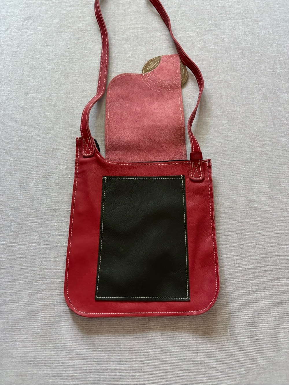 Kolash red leather crossbody purse. - Picture 7 of 13